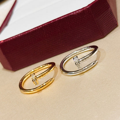 [OrnoraJewelry]JUSTE 1.8MM HALF DIAMOND RING