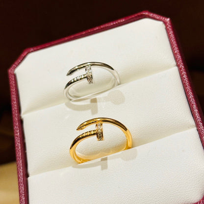 [OrnoraJewelry]JUSTE 1.8MM HALF DIAMOND RING