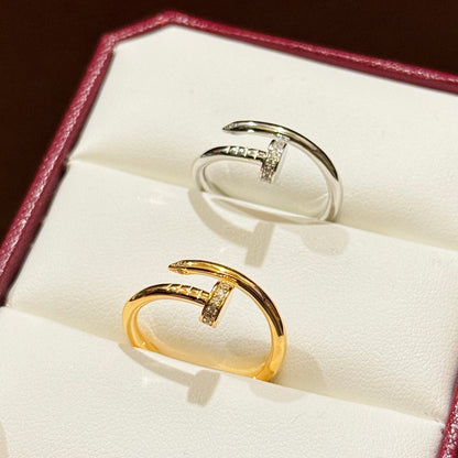 [OrnoraJewelry]JUSTE 1.8MM HALF DIAMOND RING