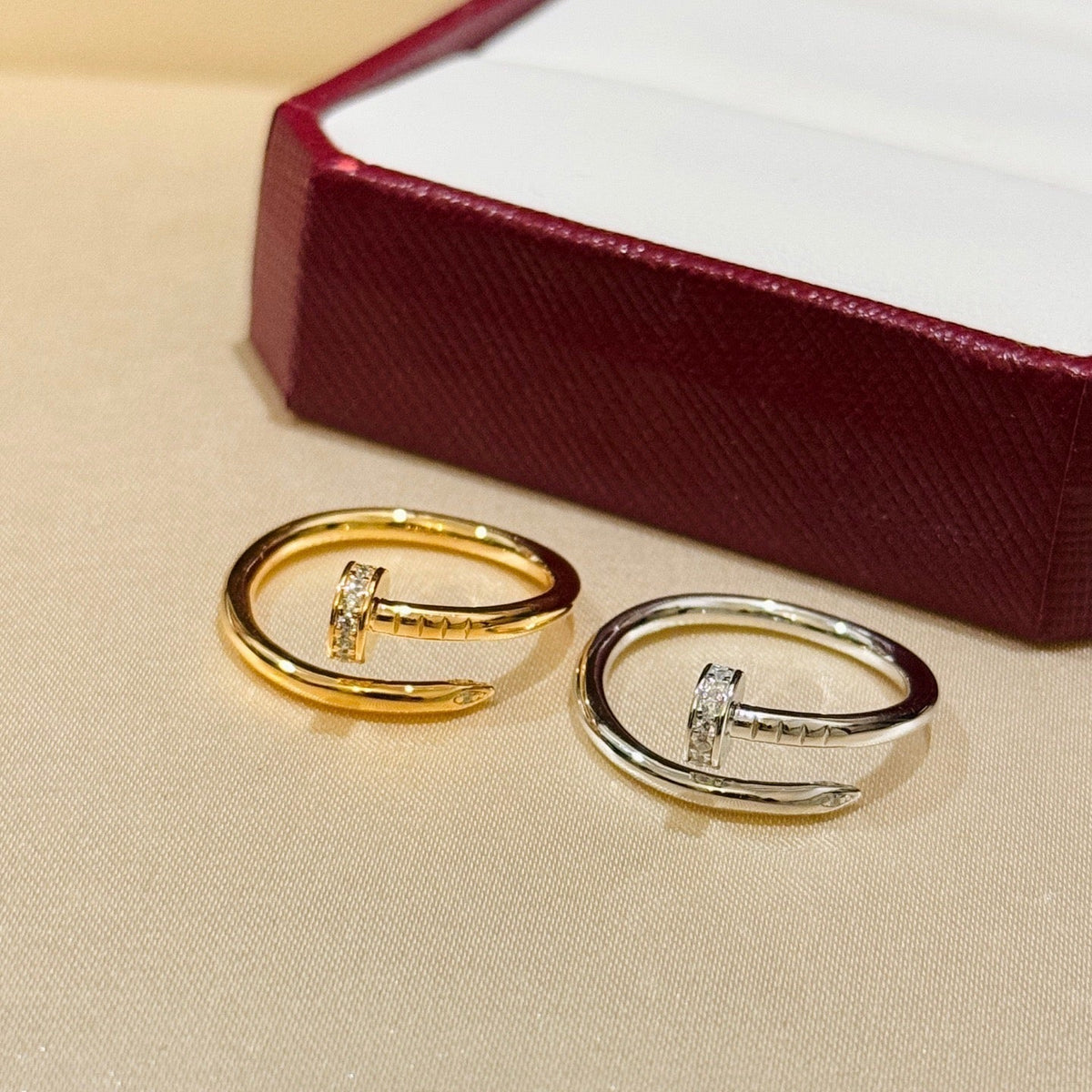 [OrnoraJewelry]JUSTE 1.8MM HALF DIAMOND RING
