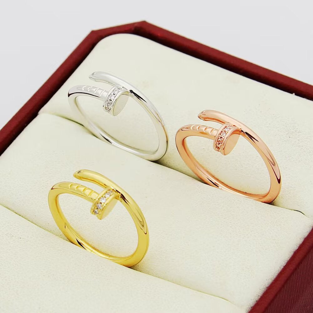 [OrnoraJewelry]JUSTE 1.8MM HALF DIAMOND RING
