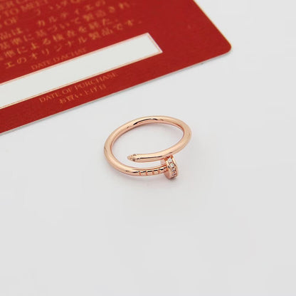 [OrnoraJewelry]JUSTE 1.8MM HALF DIAMOND RING