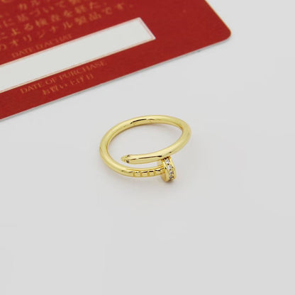 [OrnoraJewelry]JUSTE 1.8MM HALF DIAMOND RING