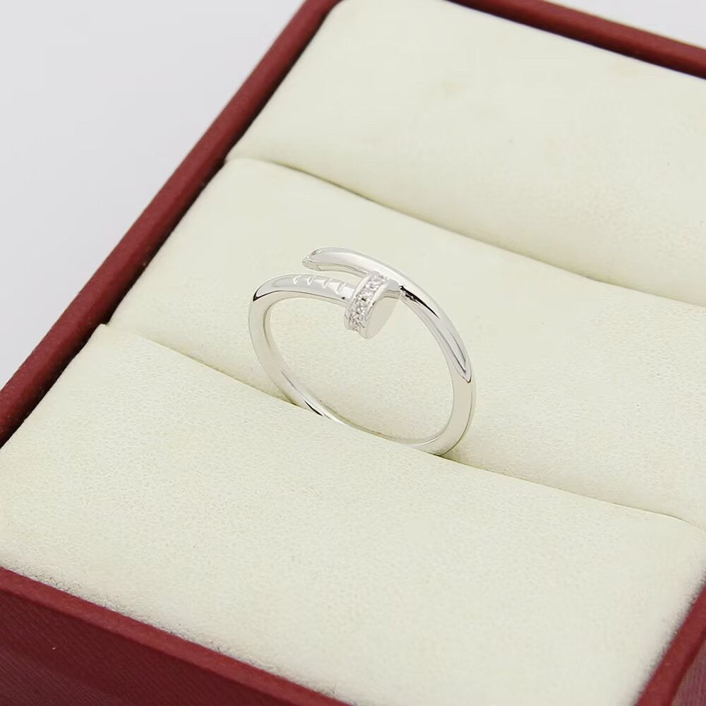 [OrnoraJewelry]JUSTE 1.8MM HALF DIAMOND RING