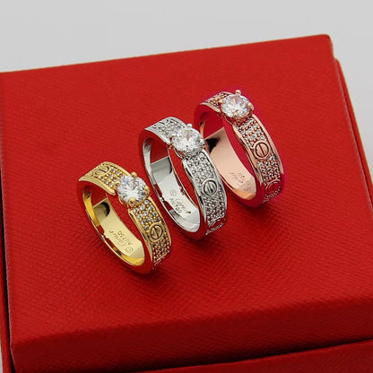 [OrnoraJewelry]LOVE RING 3.6MM 1 BIG DIAMOND FULL DIAMOND