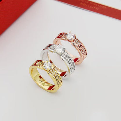 [OrnoraJewelry]LOVE RING 3.6MM 1 BIG DIAMOND FULL DIAMOND