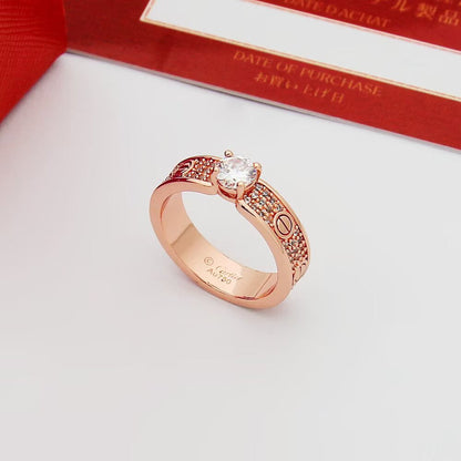 [OrnoraJewelry]LOVE RING 3.6MM 1 BIG DIAMOND FULL DIAMOND