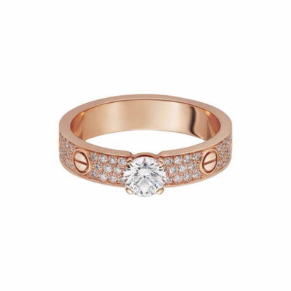 [OrnoraJewelry]LOVE RING 3.6MM 1 BIG DIAMOND FULL DIAMOND