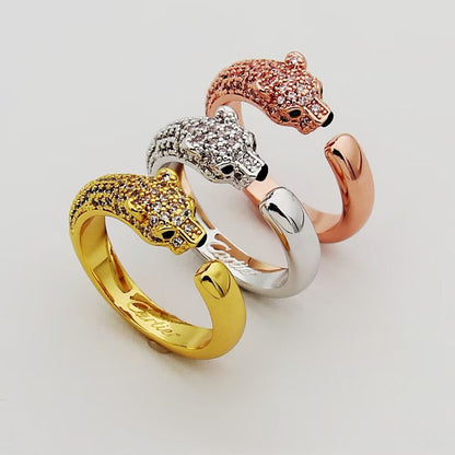 [OrnoraJewelry]PANTHERE HALF DIAMOND SMALL RING