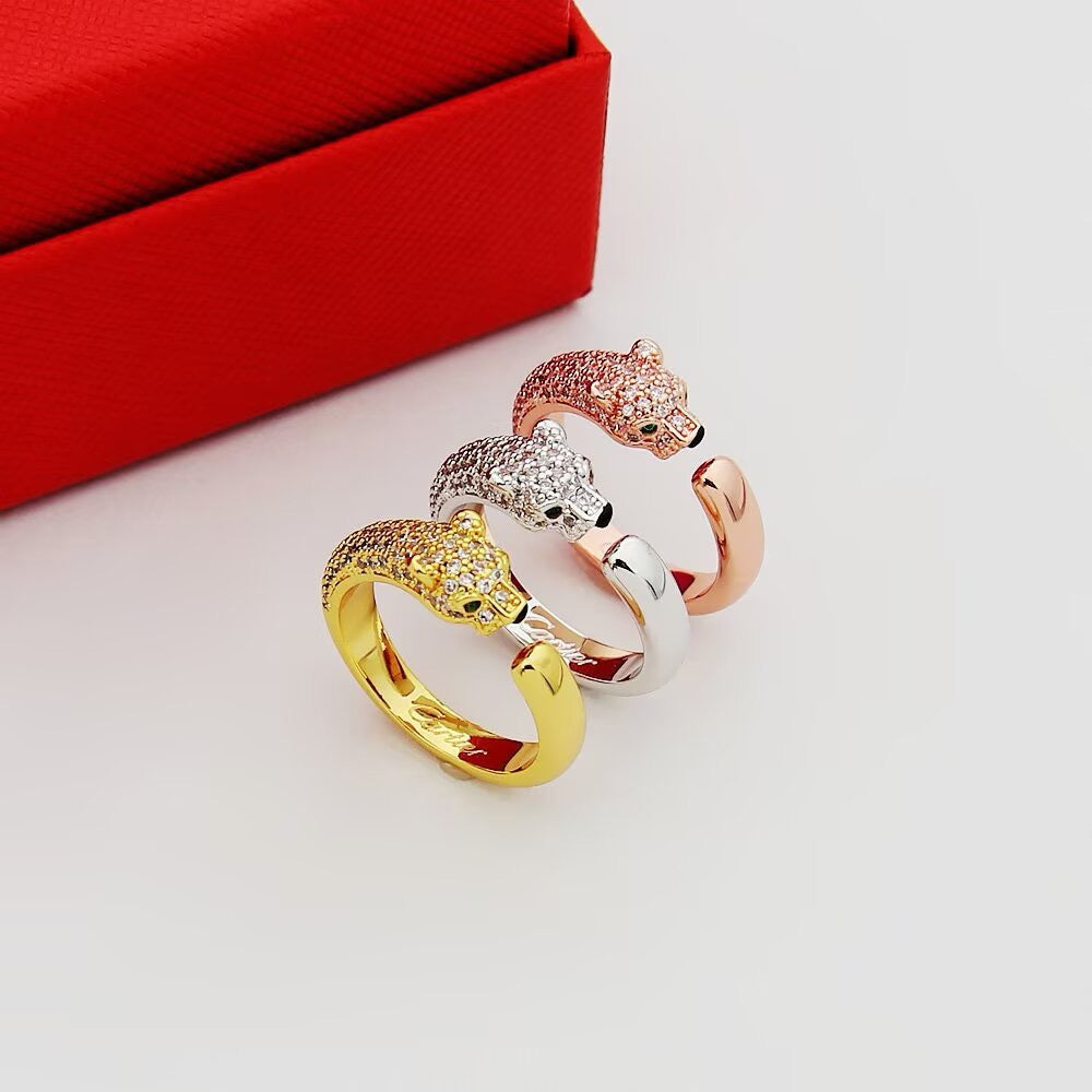 [OrnoraJewelry]PANTHERE HALF DIAMOND SMALL RING