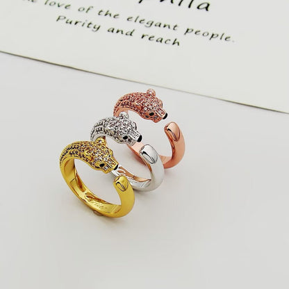 [OrnoraJewelry]PANTHERE HALF DIAMOND SMALL RING