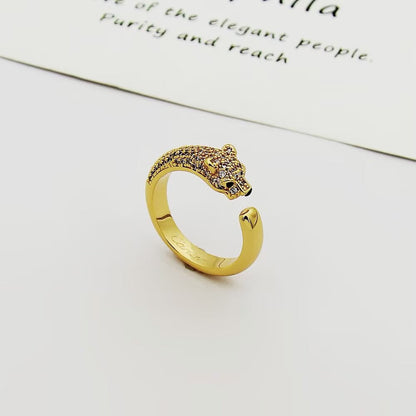 [OrnoraJewelry]PANTHERE HALF DIAMOND SMALL RING