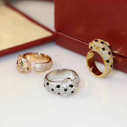 [OrnoraJewelry]PANTHERE SPOTTED FULL DIAMOND MEDIUM RING
