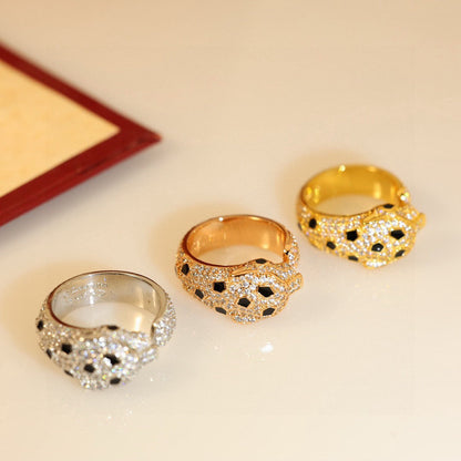 [OrnoraJewelry]PANTHERE SPOTTED FULL DIAMOND MEDIUM RING