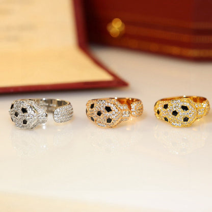 [OrnoraJewelry]PANTHERE SPOTTED FULL DIAMOND MEDIUM RING