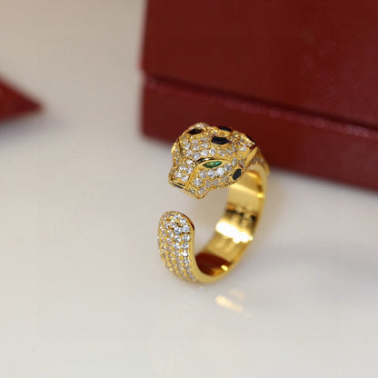 [OrnoraJewelry]PANTHERE SPOTTED FULL DIAMOND MEDIUM RING