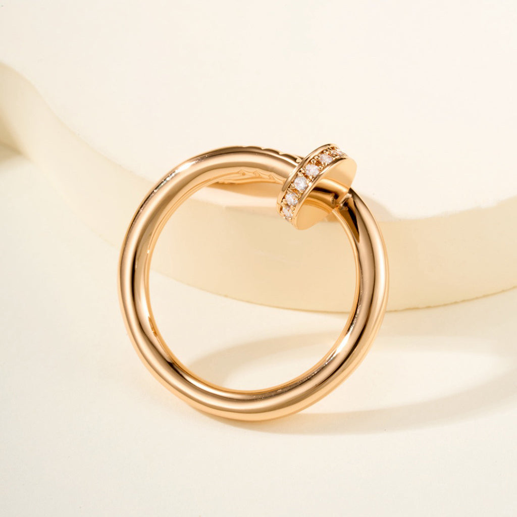 [OrnoraJewelry]JUSTE RING 2.6MM HALF DIAMOND