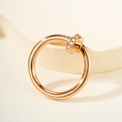 [OrnoraJewelry]JUSTE RING 2.6MM HALF DIAMOND
