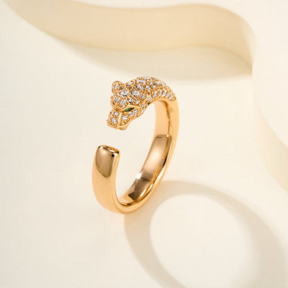 [OrnoraJewelry]PANTHERE HALF DIAMOND SMALL RING