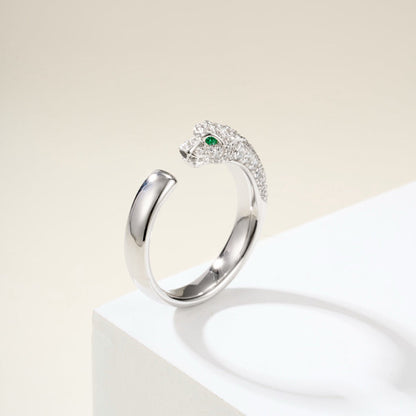 [OrnoraJewelry]PANTHERE HALF DIAMOND SMALL RING