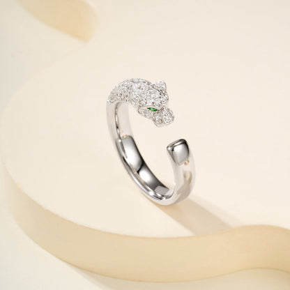 [OrnoraJewelry]PANTHERE HALF DIAMOND SMALL RING