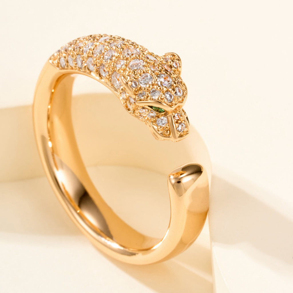 [OrnoraJewelry]PANTHERE HALF DIAMOND SMALL RING