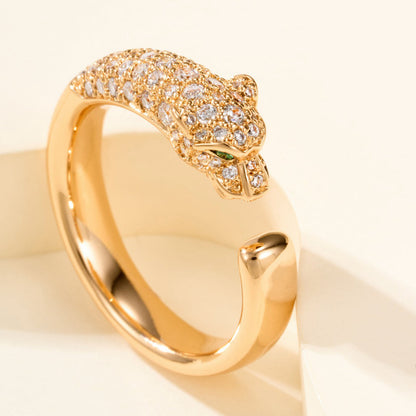 [OrnoraJewelry]PANTHERE HALF DIAMOND SMALL RING