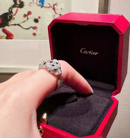 [OrnoraJewelry]PANTHERE SPOTTED FULL DIAMOND MEDIUM RING