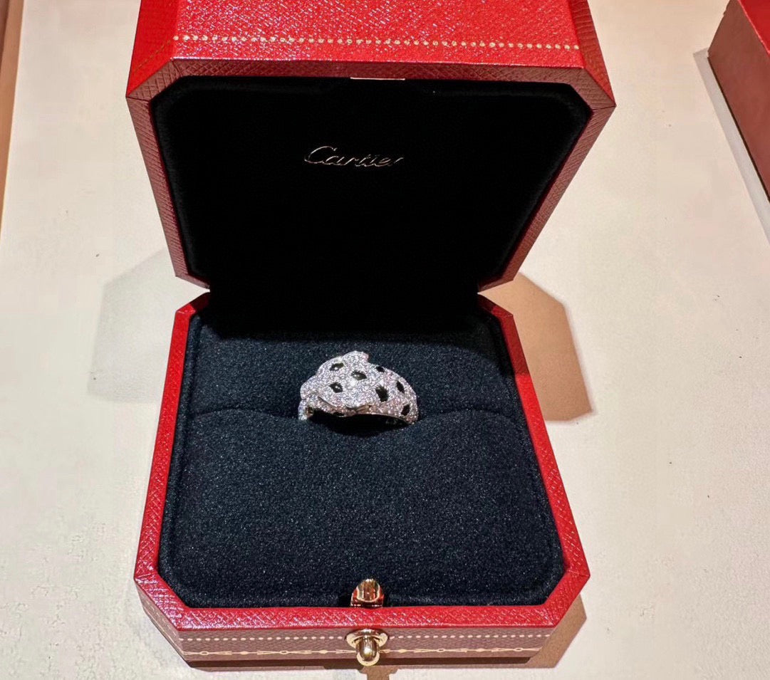 [OrnoraJewelry]PANTHERE SPOTTED FULL DIAMOND MEDIUM RING