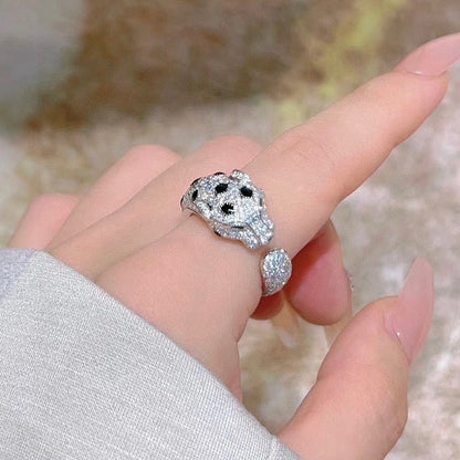 [OrnoraJewelry]PANTHERE SPOTTED FULL DIAMOND MEDIUM RING