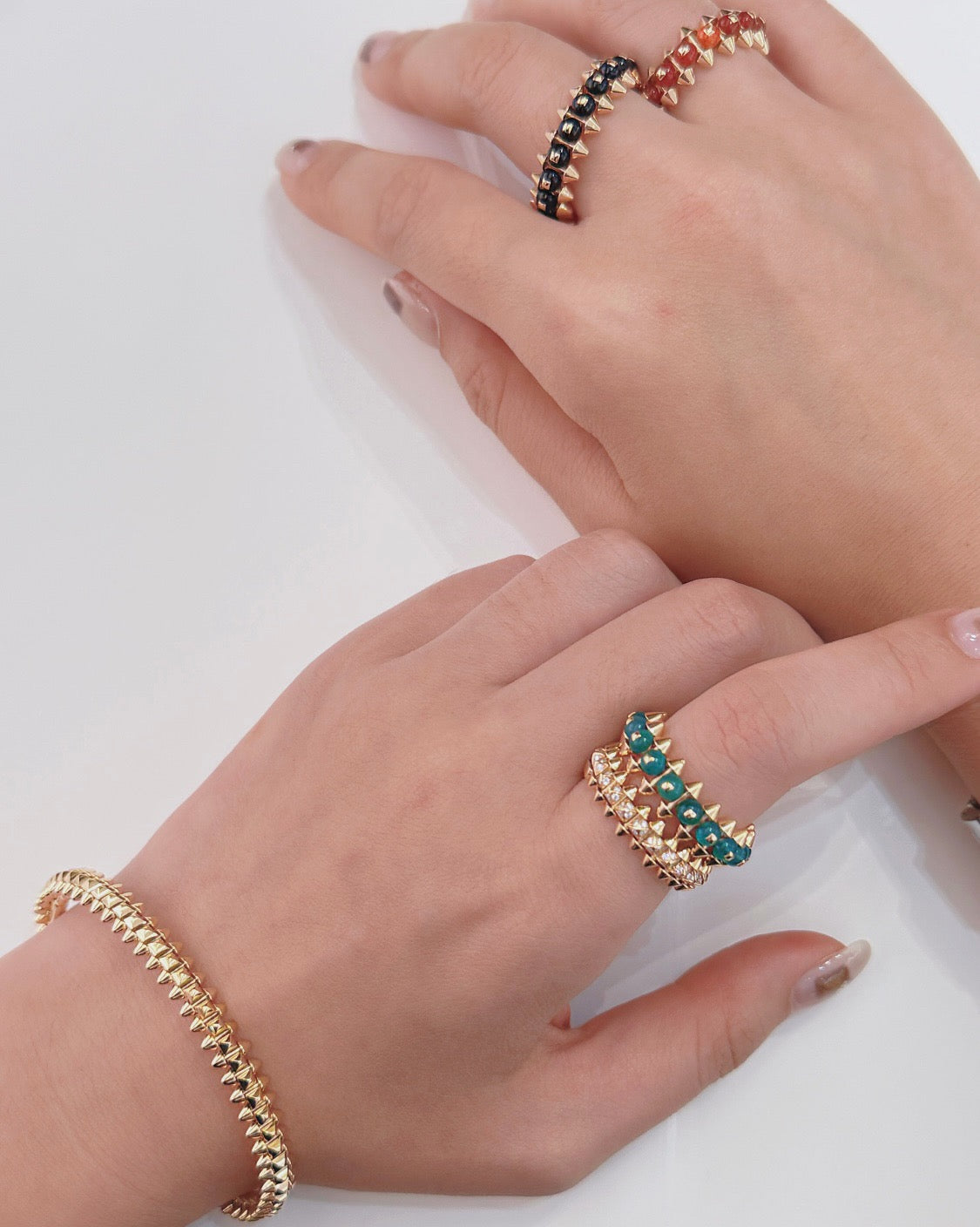 [OrnoraJewelry]CLASH 7.9MM AGATE CHALCEDONY RING