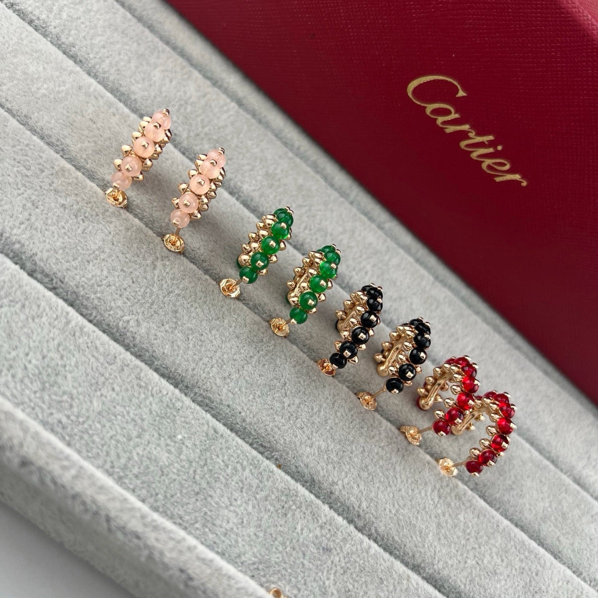 [OrnoraJewelry]CLASH 7.9MM AGATE CHALCEDONY EARRINGS