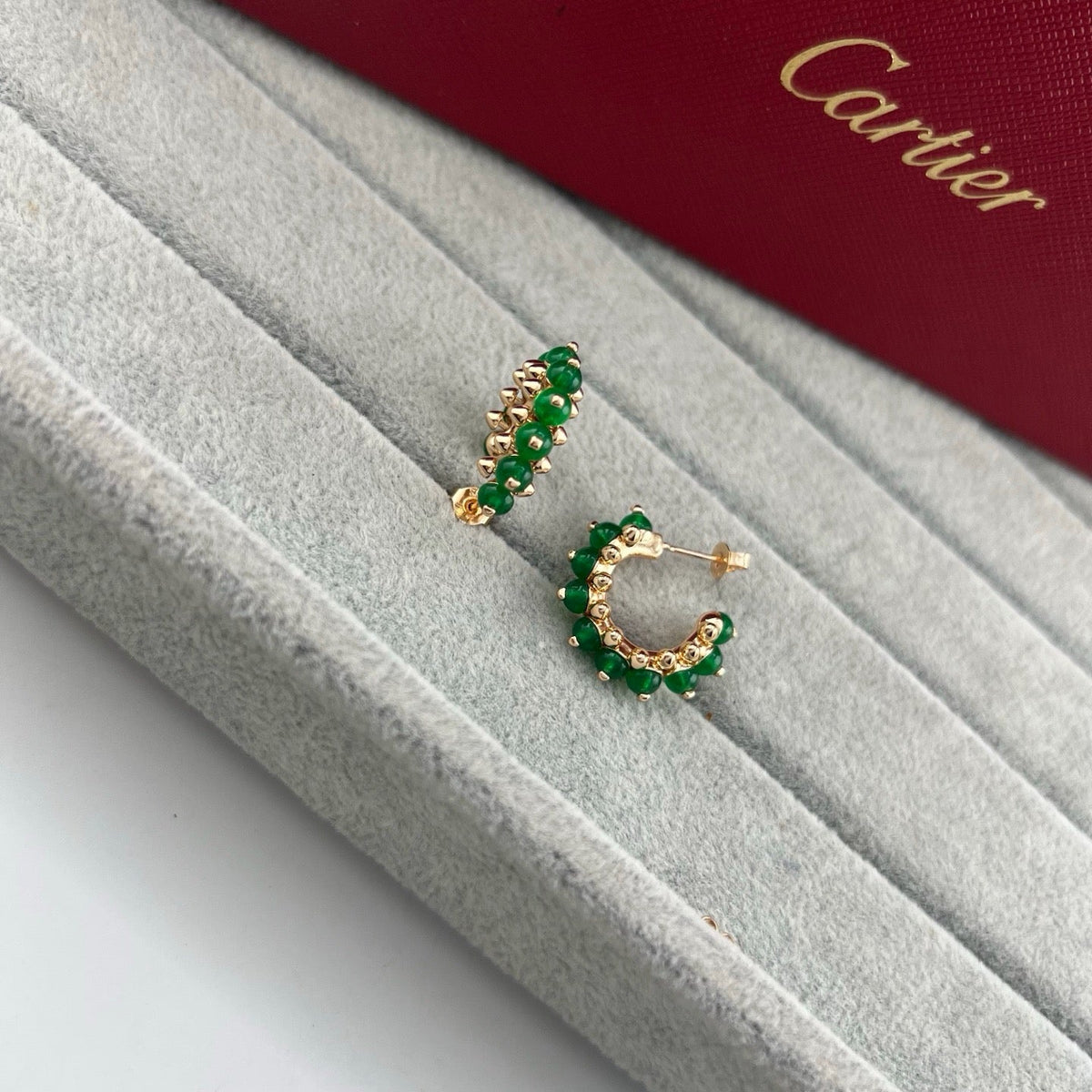 [OrnoraJewelry]CLASH 7.9MM AGATE CHALCEDONY EARRINGS
