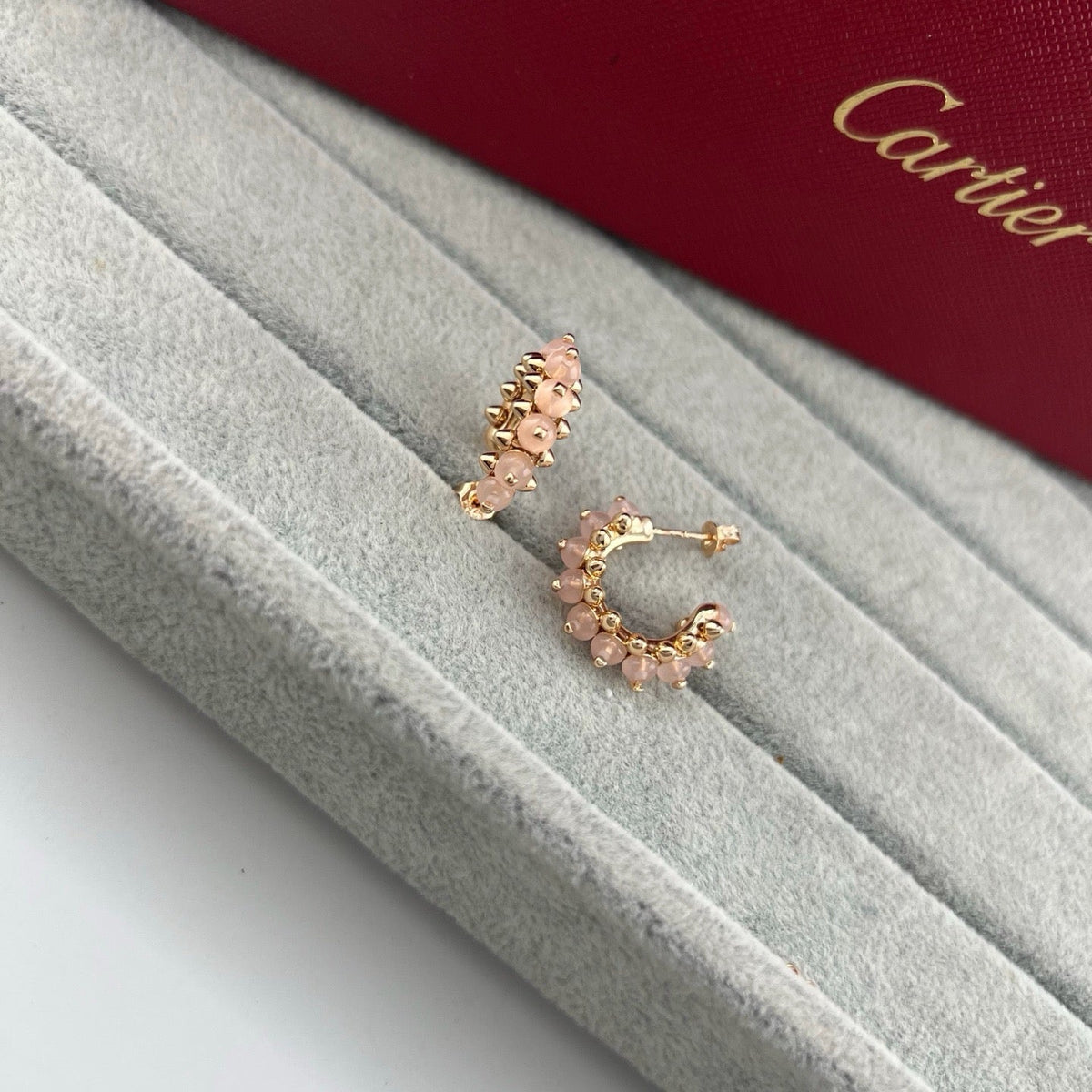 [OrnoraJewelry]CLASH 7.9MM AGATE CHALCEDONY EARRINGS