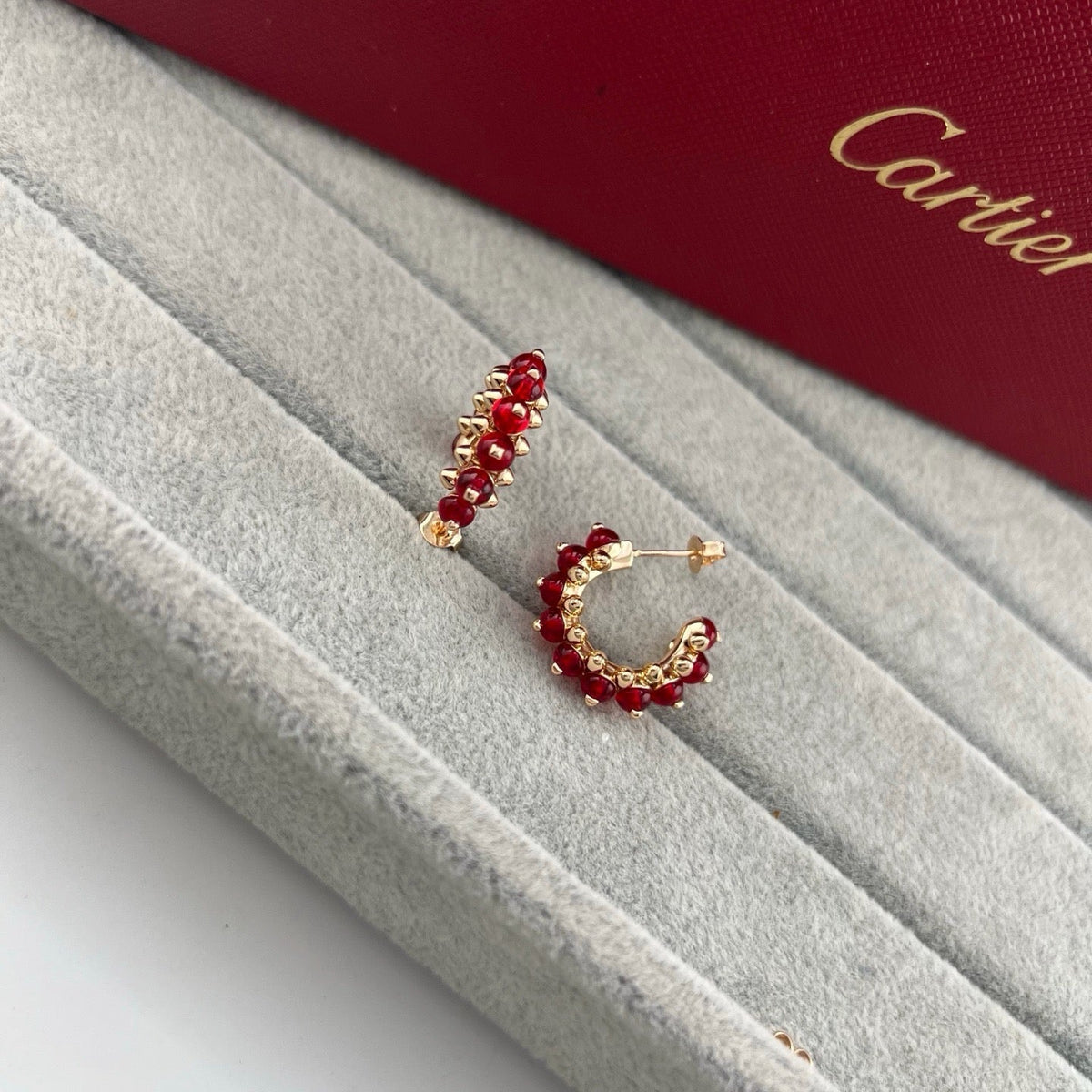 [OrnoraJewelry]CLASH 7.9MM AGATE CHALCEDONY EARRINGS