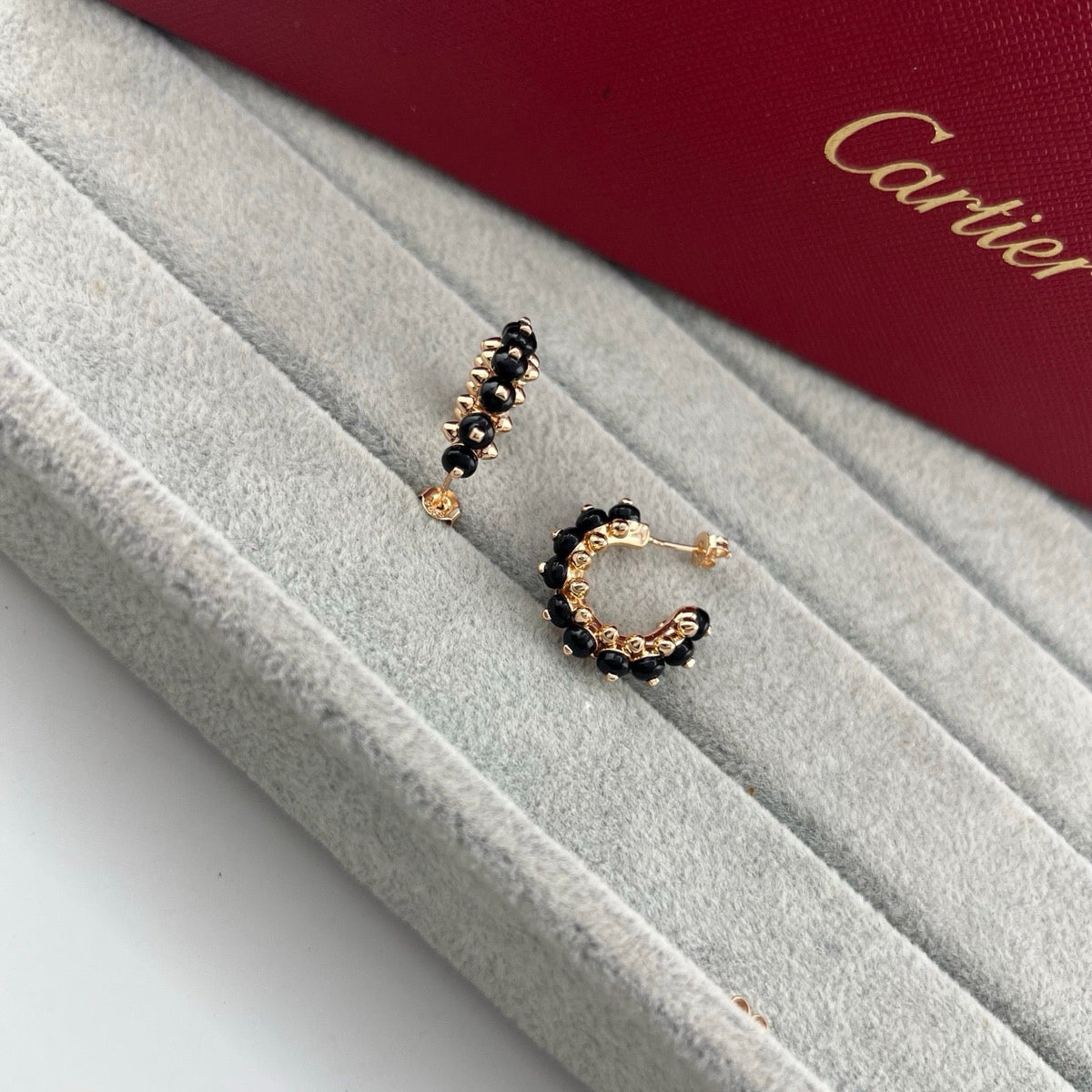 [OrnoraJewelry]CLASH 7.9MM AGATE CHALCEDONY EARRINGS