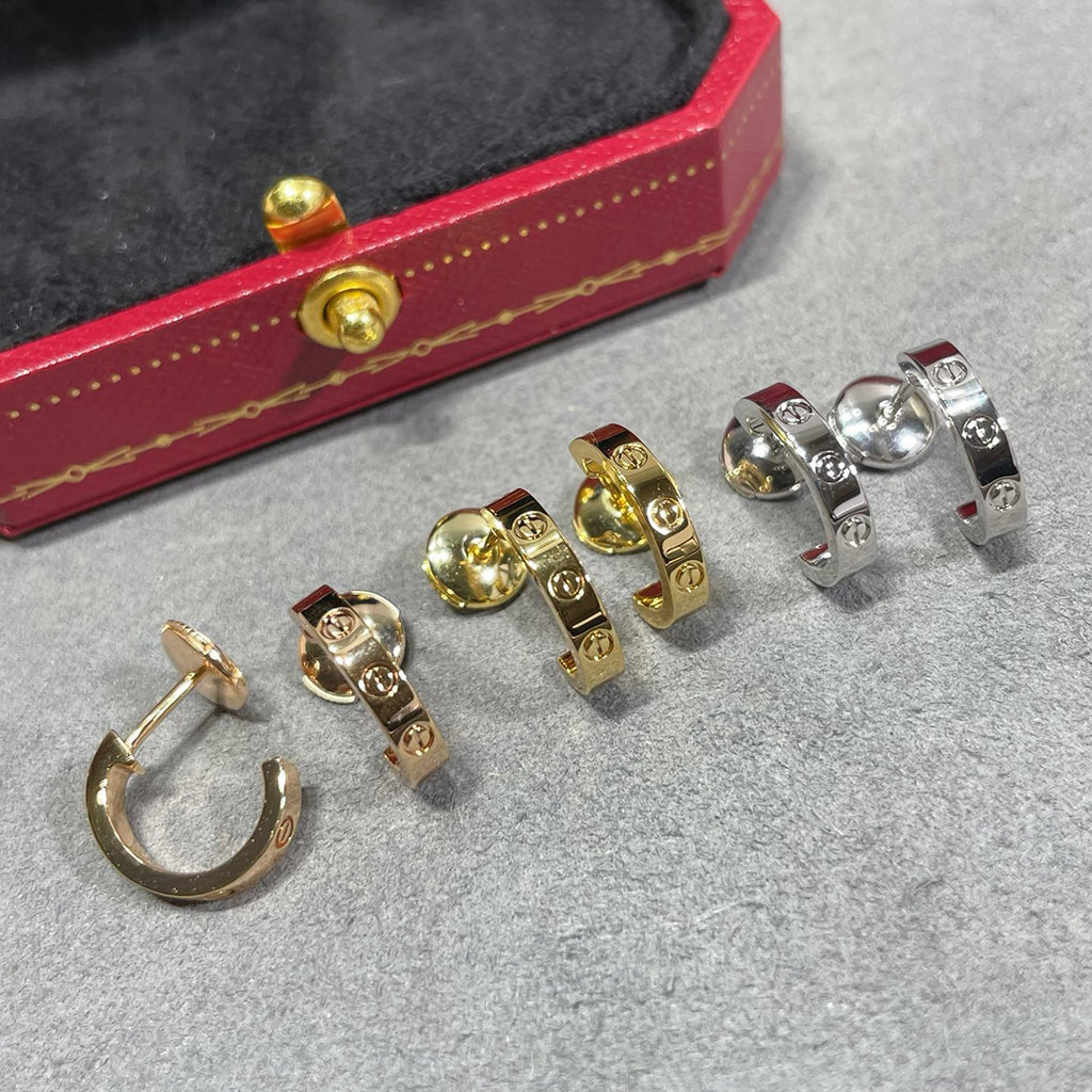 [OrnoraJewelry]LOVE EARRINGS 2.65 MM NO DIAMOND SMALL