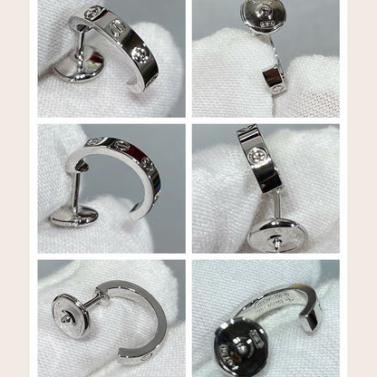 [OrnoraJewelry]LOVE EARRINGS 2.65 MM NO DIAMOND SMALL