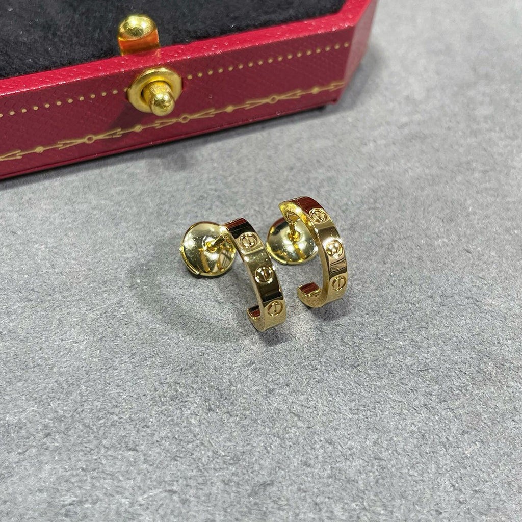 [OrnoraJewelry]LOVE EARRINGS 2.65 MM NO DIAMOND SMALL