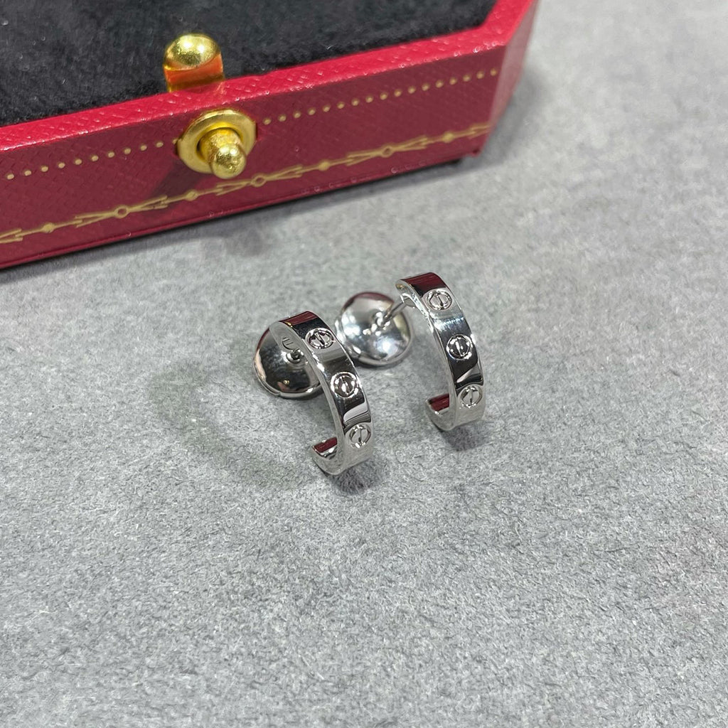 [OrnoraJewelry]LOVE EARRINGS 2.65 MM NO DIAMOND SMALL