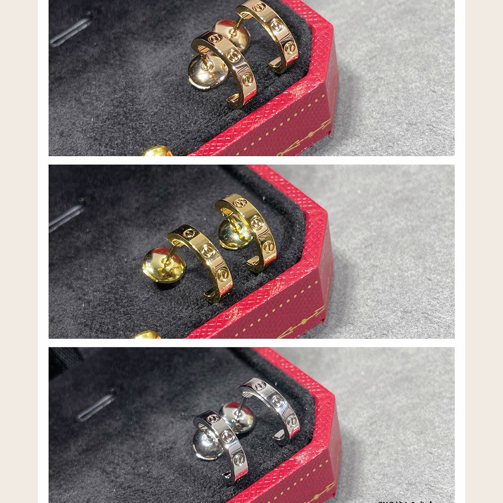 [OrnoraJewelry]LOVE EARRINGS 2.65 MM NO DIAMOND SMALL