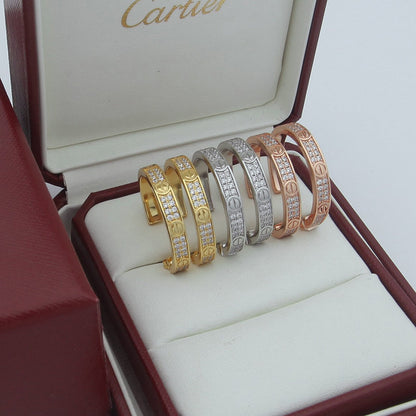 [OrnoraJewelry]LOVE EARRINGS 3.6MM DIAMOND PAVED