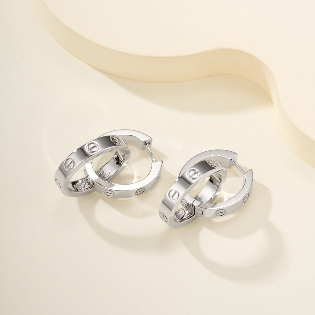 [OrnoraJewelry]LOVE 3.3MM DANGLE EARRINGS
