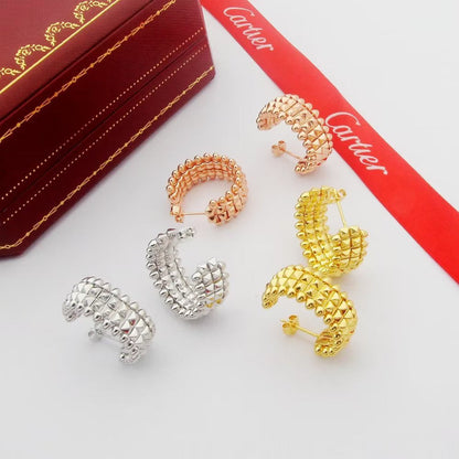 [OrnoraJewelry]CLASH 9.2MM DOUBLE ROW EARRINGS