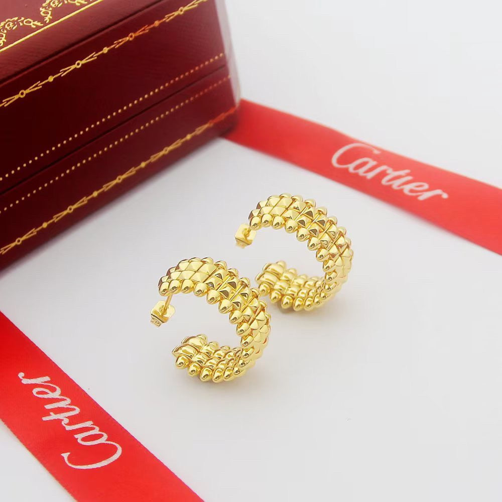 [OrnoraJewelry]CLASH 9.2MM DOUBLE ROW EARRINGS