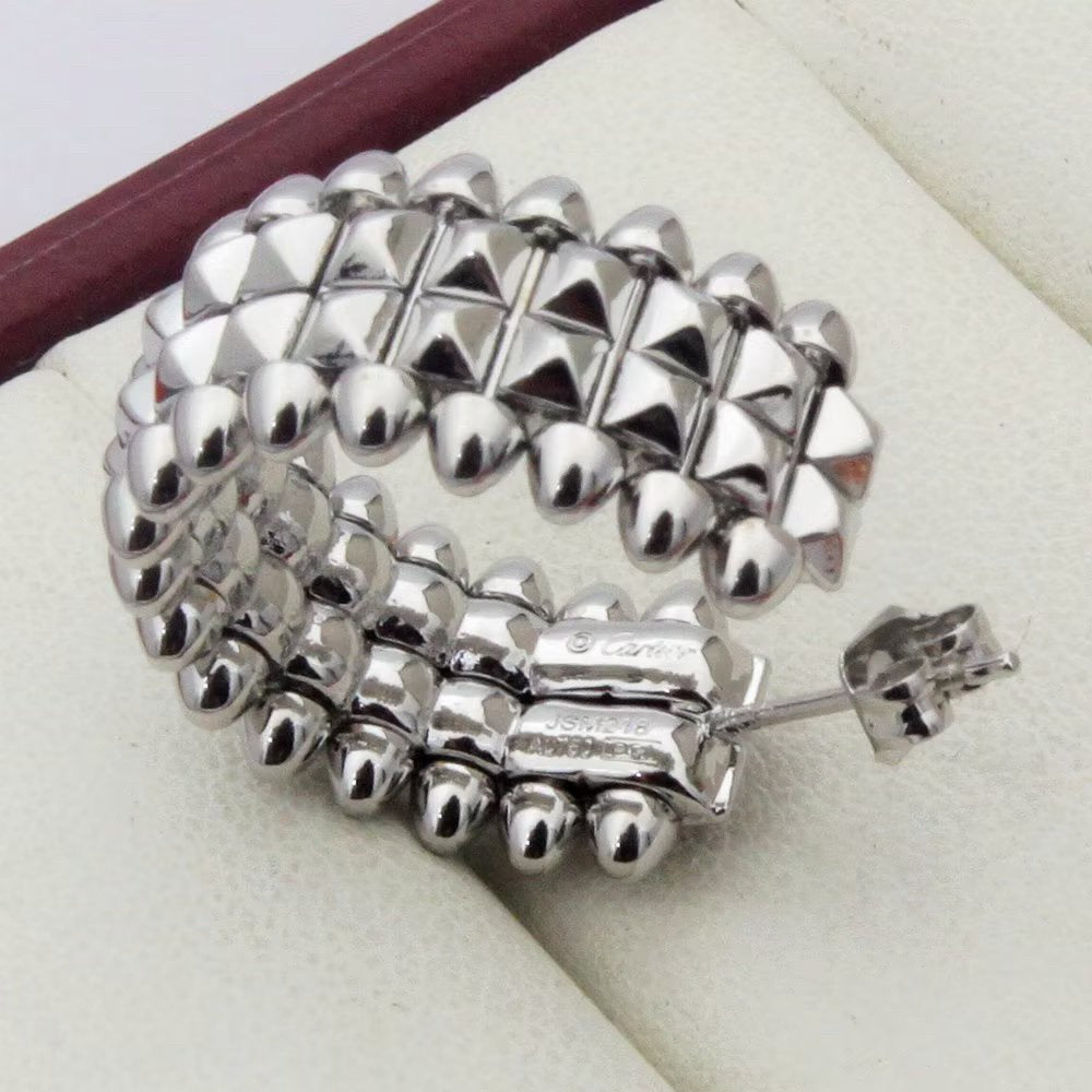[OrnoraJewelry]CLASH 9.2MM DOUBLE ROW EARRINGS