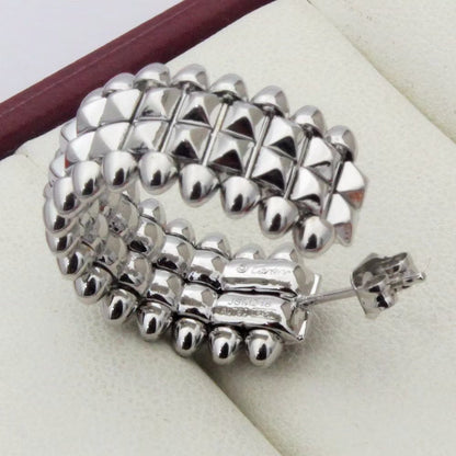 [OrnoraJewelry]CLASH 9.2MM DOUBLE ROW EARRINGS