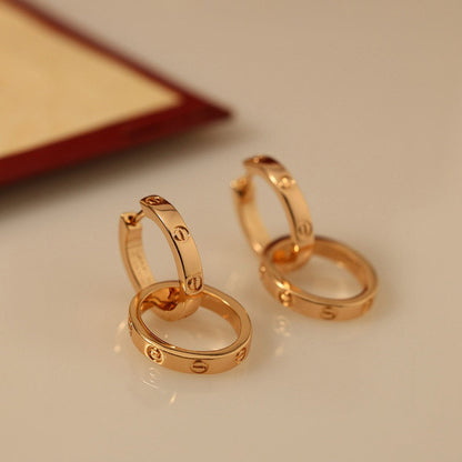 [OrnoraJewelry]LOVE 3.3MM DANGLE EARRINGS