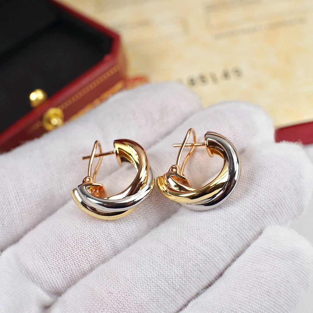 [OrnoraJewelry]TRINITY ON DIAMOND CLASSIC EARRINGS