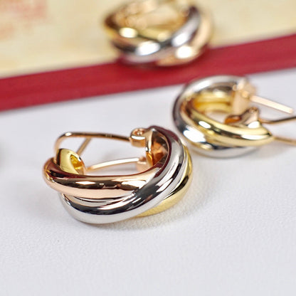 [OrnoraJewelry]TRINITY ON DIAMOND CLASSIC EARRINGS